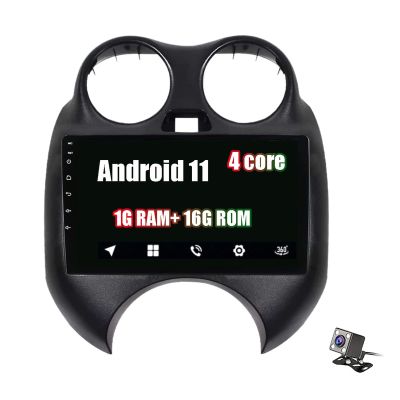 Android 11 Car Stereo,Carplay RDS AM Car Radio, Android Auto Double Din 9" Touch Screen Player for Nissan March 2010 2011 2012 2013 Support Bluetooth WiFi DAB+ OBD DSP DVR+