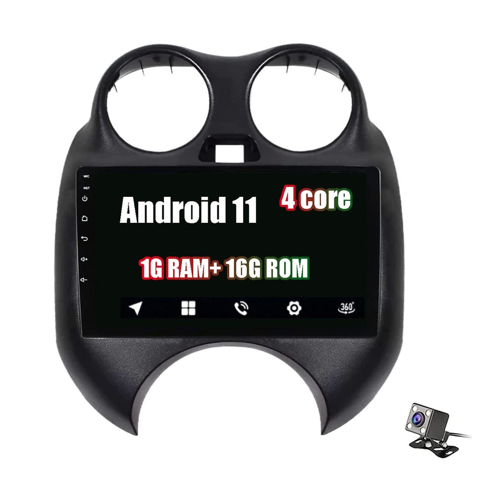 Android 11 Car Stereo,Carplay RDS AM Car Radio, Android Auto Double Din 9" Touch Screen Player for Nissan March 2010 2011 2012 2013 Support Bluetooth WiFi DAB+ OBD DSP DVR+