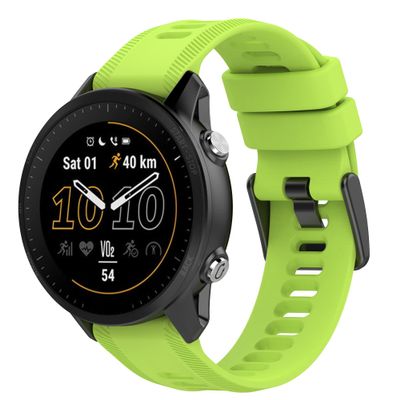 Senter 22mm Soft Rubber Without Quick Release Replacement Band for Garmin Forerunner 955/Forerunner 945/Forerunner 935 Smart Watch(Black Buckle)