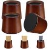 KOIKEY Wooden Furniture Bed Risers - 3 Inch Circle Heavy Duty Furniture Height Extenders Lifts for Sofa Couch Desk Chair Table Base Raising Space, Convenient Store and Cleaning, Pack of 4 view 1