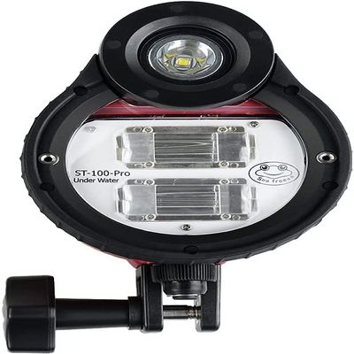 Seafrogs 328FT/100M Underwater Photography Strobe Diving Flash Light with Optical Fiber Cable for Sony Olympus Nikon Canon Fujifilm Dive Camera Housing Case (ST-100 Pro)
