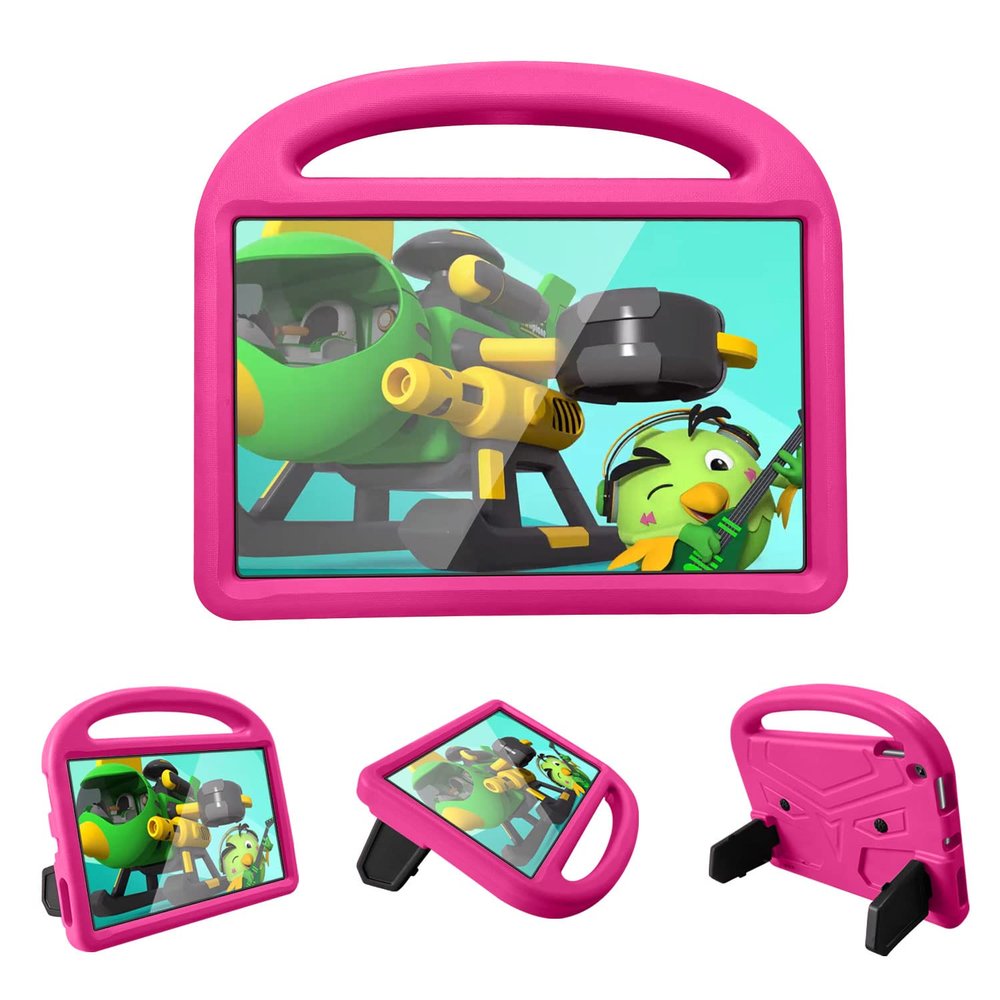 Amazon Fire HD 10 2020/2019 / 2017 Case for Kids, Lightweight Shockproof Kid-Proof Cover with Handle Stand for Amazon Fire HD 10 2020/2019 / 2017 (Rose Red)