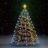 vidaXL Blue LED Christmas Tree Net Lights with 210 High-Powered LEDs, 8 Lighting Effects, Water- for Indoor/Outdoor Use, 82.7" Suitable Tree Height view 1