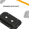 BQLZR Steel Recessed Headphone Jack Plate 1/4inch Black for Speaker Cabinets Pack of 2 view 2