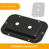 BQLZR Steel Recessed Headphone Jack Plate 1/4inch Black for Speaker Cabinets Pack of 2 view 3