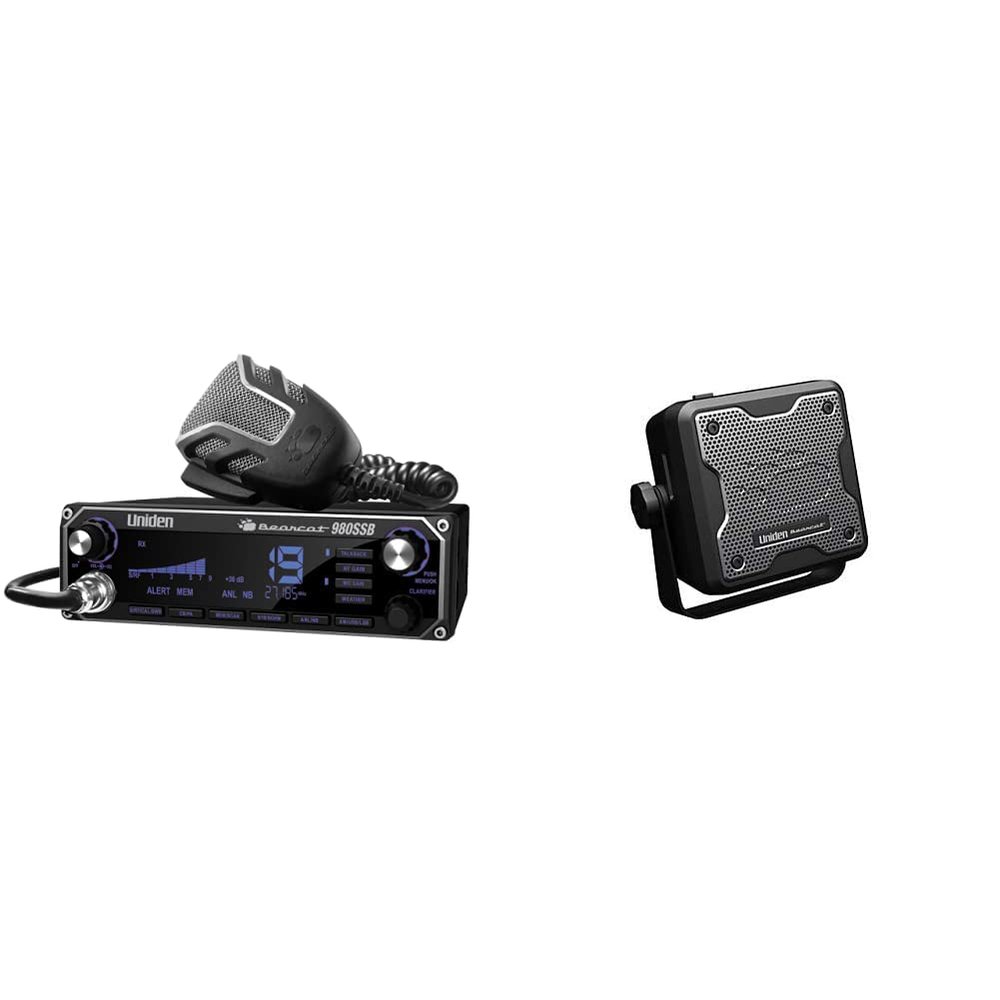 Uniden BEARCAT 980 40-Channel SSB CB Radio and Uniden (BC15) 15-Watt External Communications Speaker Bundle