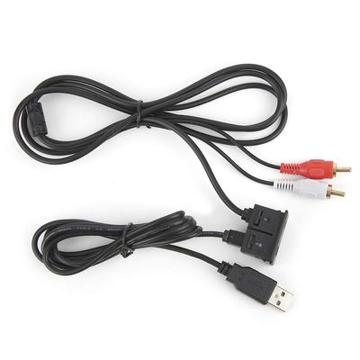 USB Extension Wire Connection Kit,USB to 3.5mm Aux Cable, Cable Adapter Cord USB AUX Stereo Female to 2 RCA Male Cable for Car Boat Motorcycle, USB to 3.5mm Aux Cable,USB Extension Wire ConnectiA