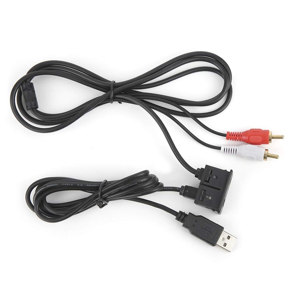 USB Extension Wire Connection Kit,USB to 3.5mm Aux Cable, Cable Adapter Cord USB AUX Stereo Female to 2 RCA Male Cable for Car Boat Motorcycle, USB to 3.5mm Aux Cable,USB Extension Wire ConnectiA