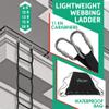 Emergency Ladder Two Story with Climbing Anchors 16ft | Made in USA Fire Escape Ladder 2 Story | Mounting Clips Included - Lightweight & Durable up to 470 lbs. | Emergency Escape Ladder view 2