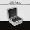 20 Bays 2.5in Hard Drive Storage Box with Safety Lock 2 Keys ABS Handle Shockproof Hard Drive Case with Cushioning Pad and Handle, Suitable for 2.5in Hard Drives view 2