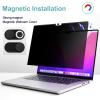 IPROKKO Magnetic Privacy Screen for MacBook Pro 16 Inch (2021-2025, M1, M2, M3, M4, Pro, Max), Removable Anti Blue Light Glare Private Spy Filter Screen Cover Compatible with 16.2" Mac Laptop [2-in-1 Privacy Kit] view 2