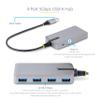 StarTech.com 4-Port USB Hub - USB 3.0 5Gbps, Bus Powered, USB-A to 4X USB-A Hub w/Optional Auxiliary Power Input - Portable Desktop/Laptop USB Hub, 1ft/30cm Cable, USB Expansion Hub (5G4AB-USB-A-HUB) view 3
