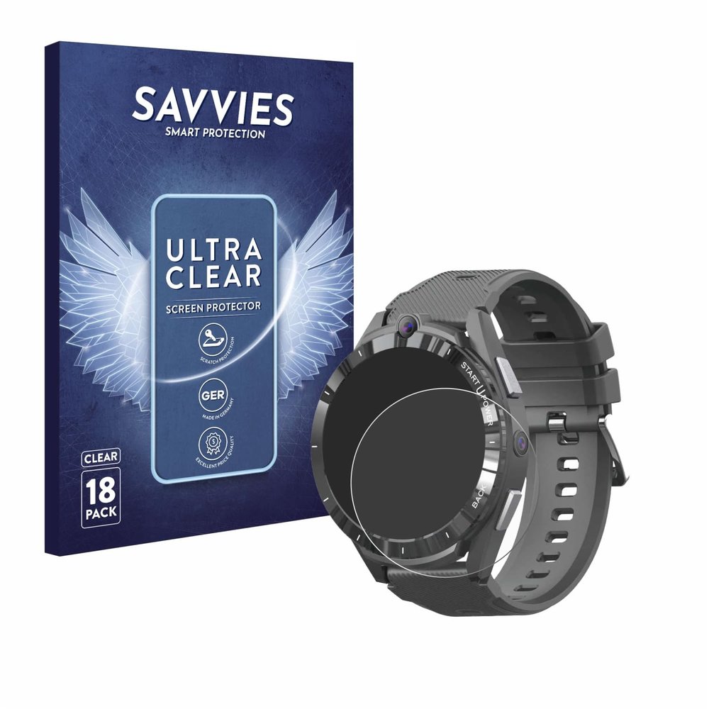 savvies Screen Protector Compatible with Lemfo Lem16 Protection Film Clear 18-Pack