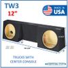 12" Dual Sub Box for JL Audio TW3 Subs for Single Cab/Regular Cab Subwoofer Enclosure Speaker Box Ground Shaker view 2