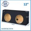 12" Dual Sealed Sub Box Subwoofer Enclosure for Regular Cab Trucks Speaker Box view 2