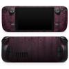 Design Skinz - Compatible with Steam Deck - Skin Decal Protective Scratch-Resistant Removable Vinyl Wrap Cover - Falling Micro Hearts Over Burgundy Planks of Wood view 1