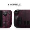 Design Skinz - Compatible with Steam Deck - Skin Decal Protective Scratch-Resistant Removable Vinyl Wrap Cover - Falling Micro Hearts Over Burgundy Planks of Wood view 2
