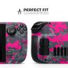 Design Skinz - Compatible with Steam Deck - Skin Decal Protective Scratch-Resistant Removable Vinyl Wrap Cover - Bright Pink V2 and Gray Digital Camouflage view 2