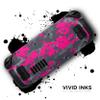 Design Skinz - Compatible with Steam Deck - Skin Decal Protective Scratch-Resistant Removable Vinyl Wrap Cover - Bright Pink V2 and Gray Digital Camouflage view 3