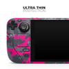 Design Skinz - Compatible with Steam Deck - Skin Decal Protective Scratch-Resistant Removable Vinyl Wrap Cover - Bright Pink V2 and Gray Digital Camouflage view 4