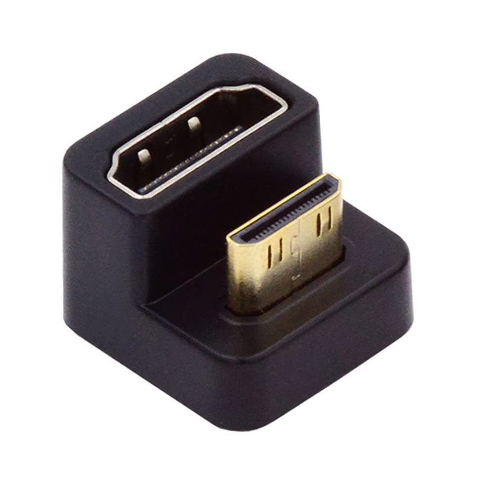 xiwai 360 Degree Up Opposite U Shape Back Angled Mini HDMI 1.4 Male to HDMI Female Extension Adapter Converter