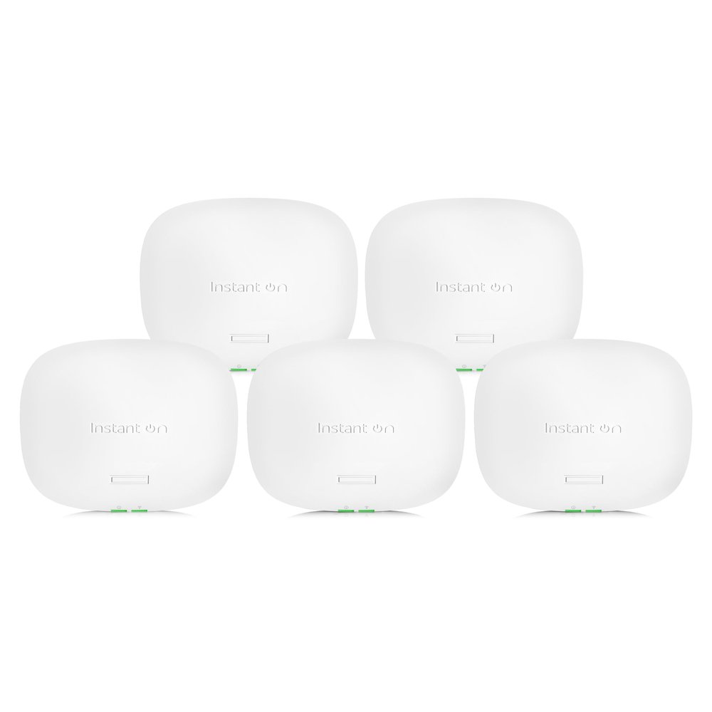 HPE Networking Instant On Access Point AP25 4x4 WiFi 6 Indoor Wireless Access Point (5 Pack) | Power Source Not Included | US Model (R9B27A-5PACK)