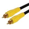 TUDIN 25FT RCA Male to Male Cable Single Coax Audio/Video Subwoofer Cord Yellow Plug view 1