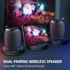 ZEALOT Bluetooth Speaker, Portable Speaker Bluetooth Wireless, 20W Stereo Sound, IPX6 Waterproof with Led Lights, for Shower Party Outdoor HomeTravel Hiking view 2