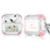 AnNengJing Custom Photo Name AirPods 3 Case with Keychain,Personalized Soft Clear TPU AirPods 3rd Gen Case Cover (Pink) view 1