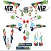 2022-2023 KLX 300 Tropic White Senge Graphics Complete Kit with Rider I.D. Compatible with Kawasaki view 1