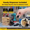 Rugged, Stylish Adhesive XL Zip Tie Mounts 100 Pack. Premium 1.5in Sticky Back Ziptie, Cord, and Cable Management Anchor Clips. Easy Peel and Stick Mounting Bases With Hanging Organizer Box Dispenser view 4