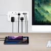 25FT Surge Protector Power Strip Extension Cord with USB C, Asamoom Flat Plug Power Strip with Long Cord, 8 Outlets and 4 USB Port,1700J Surge Protector for Home Office White, ETL Listed view 4