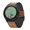 GANYUU Quickfit Watch Strap for Garmin Fenix 7 7X 6 6X Pro 5X 5 Plus 3HR 935 945 S60 Genuine Leather Silicone Smart Watch 22 26mm Wristband (Color : Dark Brown, Size : 26mm Width) view 3