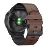 GANYUU Quickfit Watch Strap for Garmin Fenix 7 7X 6 6X Pro 5X 5 Plus 3HR 935 945 S60 Genuine Leather Silicone Smart Watch 22 26mm Wristband (Color : Dark Brown, Size : 26mm Width) view 4