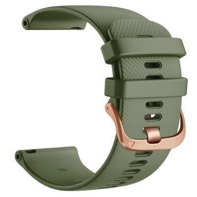 COEPMG 18mm Replacement Silicone Straps Band for Garmin Vivoactive 4S Watchband Smart Watch Vivomove 3S Venu2S Bracelet Wristbands Belt (Color : Army Green, Size : for Garmin Move 3S)