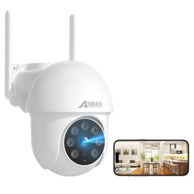 ANRAN 3K/5MP WiFi Security Camera for Home/House Outdoor: 2.4/5GHz Dual-Band, Auto-Tracking, 360 Pan-Tilt, 2-Way Audio, Full Color Night Vision, 24/7 Recording