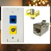 R.J. Enterprises- RJ-EC-03 Ethernet Coax Wall Plate, Cat6A Shielded Coupler view 2