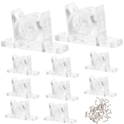 Housoutil 10sets False Drawer Front Clips Plastic Cabinet Closer Catches Screws Easy Installation for Kitchen Cabinet Upgrades Stable Replacement Parts