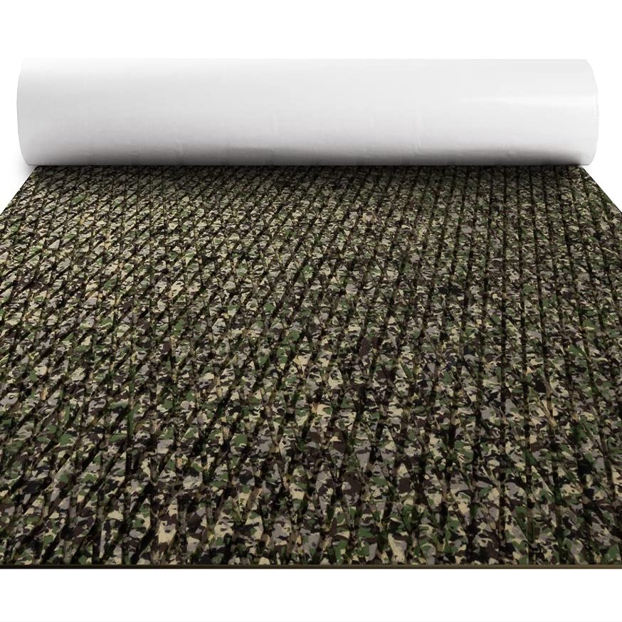 FOCEAN Boat Flooring EVA Foam Boat Decking Faux Teak Marine Flooring Marine Mat Sheet for Motorboat RV Yacht Kayak Surfboard, 94.5''x 23.6'', Camo Grass