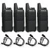 Retevis RT22 Two Way Radio(4 Pack) with VOX Earpiece(4 Pack), Long Range Rechargeable, Portable, Handsfree Walkie Talkie for Adults, Hands Free Earpiece, Security Acoustic Tube Earpiece for Radios view 1
