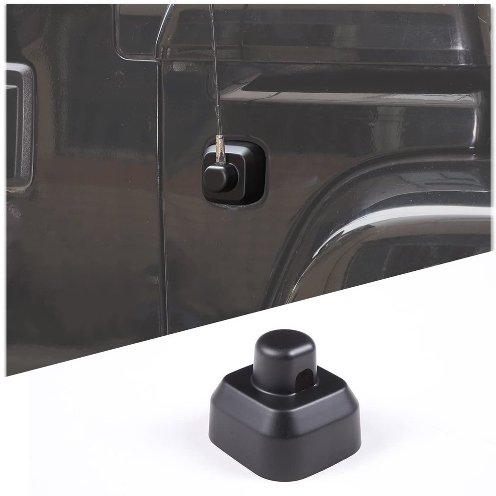 Antenna Base Cover Trim Compatible with Hummer H3 2005-2009, ABS Side Antenna Base Bezel Cover Antenna Mount Decoration Accessories (Matte Black)