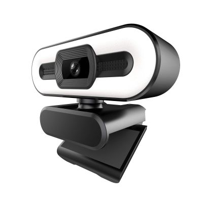 Andoer 4K USB Plug and Play Webcam with Built-in Microphone Lighting for Live Streaming Video Calling Online Video Conferencing