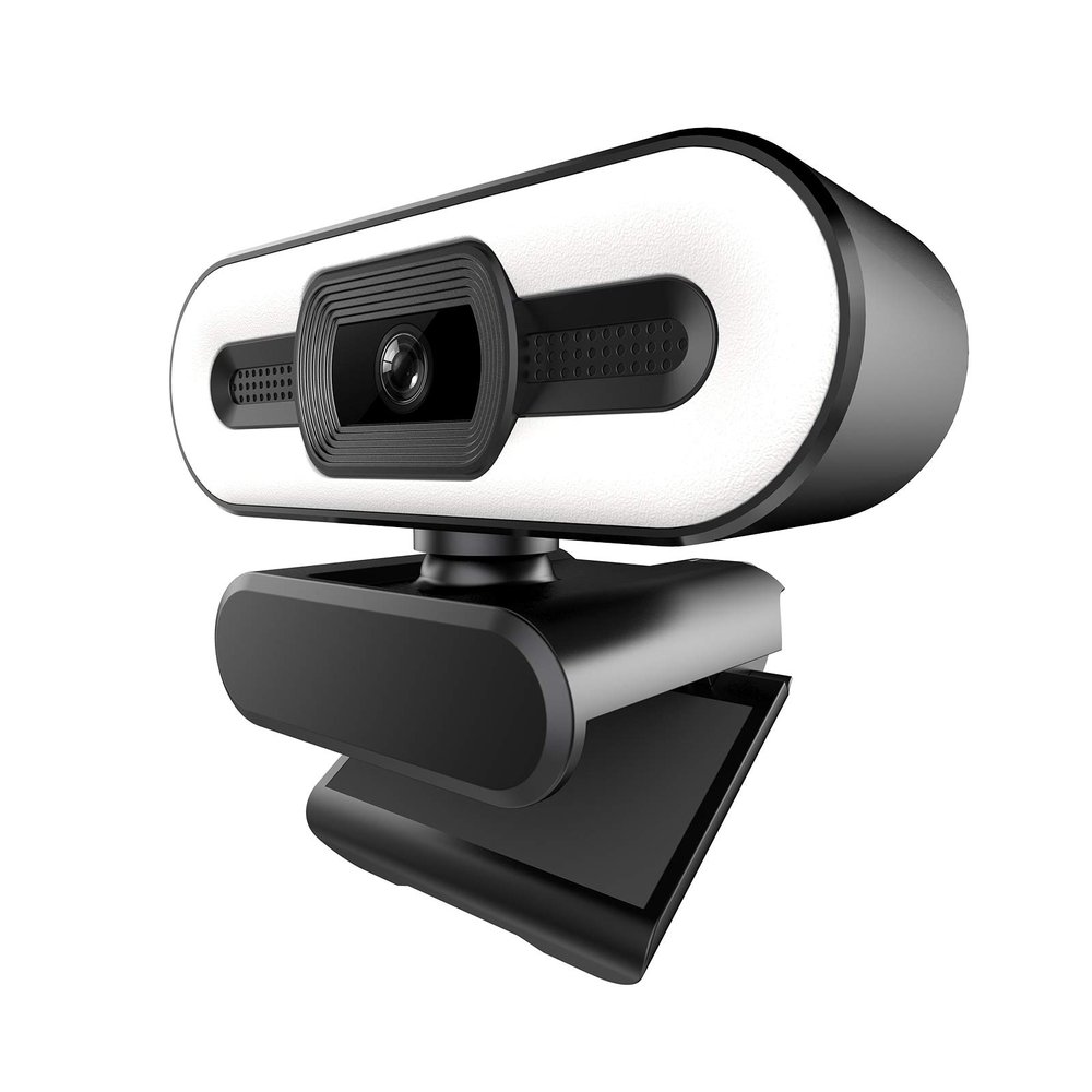 Andoer 4K USB Plug and Play Webcam with Built-in Microphone Lighting for Live Streaming Video Calling Online Video Conferencing