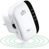 HomeSweety WiFi Extender, Wireless Signal Repeater Booster Up to 6000 sq.ft & 25 Devices, Range Long Amplifier with Ethernet Port, Access Point, 1-Tap Setup, Alexa Compatible N300 Upgraded, black view 1