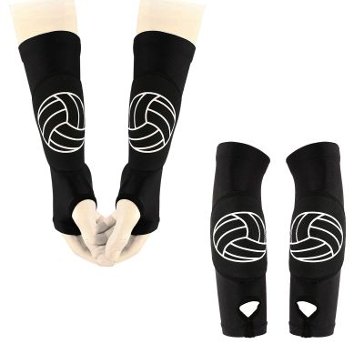 Yxmeiguo Volleyball Arm Sleeves Passing Forearm Sleeves with with Protection Pads and Thumbhole, Volleyball Gear for Youth Girls Women, 2 Pairs