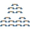 TEHAUX 15pcs Brass Terminal Bus Bar Positions Terminal Block Distribution Junction Strip for and Sturdy Electrical Connections Easy to Use Non-oxidizing Design view 1
