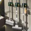 Stainless Steel Broom Gripper, Self Adhesive Mop Rack, Broom Hanger with Hook, Mini Mop Holder Dustpan Stand for Home Bathroom, Kitchen, Garage (Color : White, Size : 1 Piece) view 4