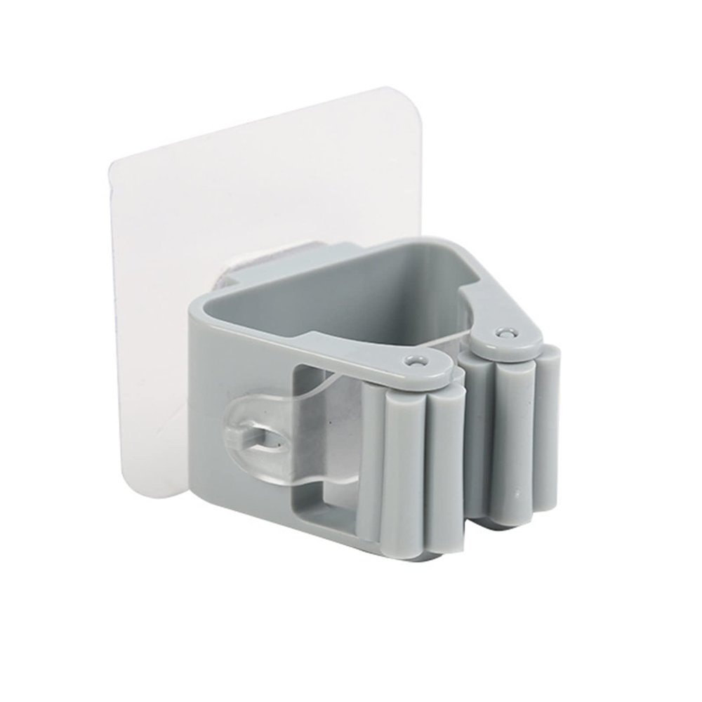Self Adhesive No Drilling Broom Gripper, Mop Rack, Wall Mount Broom Hanger, Mini Mop Holder Dustpan Stand for Home Bathroom, Kitchen, Garage (Color : Gray, Size : 6 Pieces)
