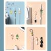 Wall Mount Broom Holder, Kitchen Mop Rack, Broom Hanger, Mini Cartoon Shape Dustpan Stand for Home Garden Garage (Color : Green, Size : 6 Pieces) view 4