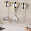 CTVR 3 Pieces Broom Gripper, Self Adhesive Mop Rack, Broom Hanger, Mop Holder Stand for Home Bathroom, Kitchen, Garage, White view 1